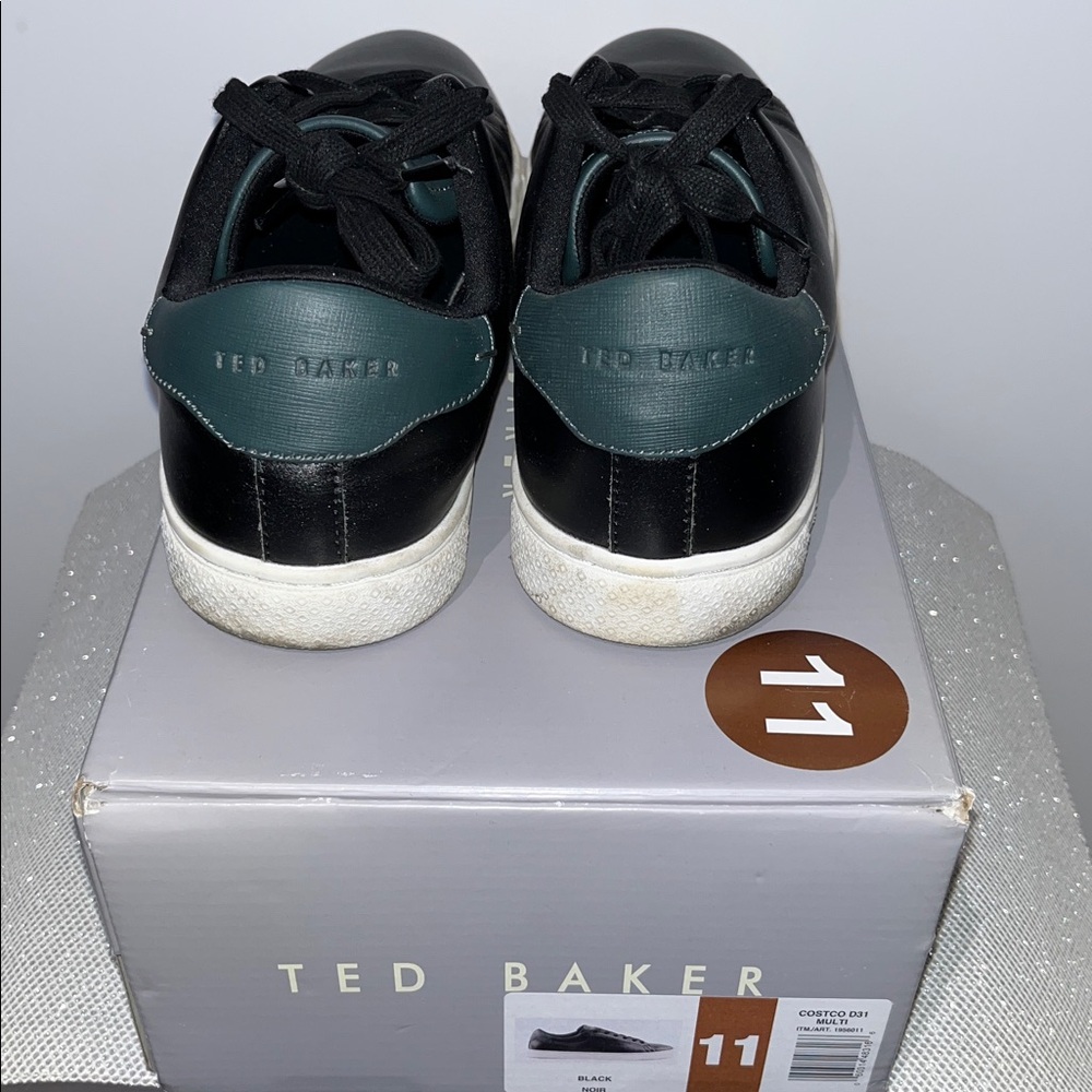 Ted Baker Black Leather Sneakers for Men - Picture 2 of 4